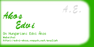 akos edvi business card
